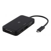 Adapter USB-C 3.2 - HDMI/ DP/ DVI/ VGA 4K Black