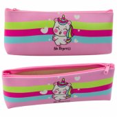 School Pencil Case for Girls Unicorn Pastel Pink