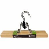 Cloth hangers for trousers 3pcs, natural
