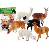 Set of Alpaca Llama Farm Set Figures 6 pcs. Mix