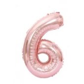 Folio balloon 100cm Number 6 Glossy Pink