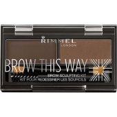Brow This Way Scuplting Kit Dark Brown 2,4g