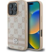 "Checkered Pattern Printed Stripes Case iPhone 16 Pro" Pink