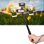 Tripod or selfie stick additional holder for multiple devices