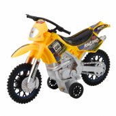 Bekelės motociklas Drive su šviesomis ir garsais, geltonas