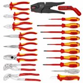 KNIPEX "Vision24" electric tool case, tool set (black, 20 pieces)