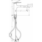 Zesis M33 160 2jet Pull-out Spray Matt Black
