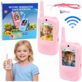 Walkie Talkies For Kids Video Talk Recording Camera Pink