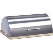 Wood and steel bread bin (20475)