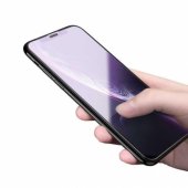 Pilno ekrano grūdintas stiklas „iPhone XR“ (6.1) juodas (10 vnt.)