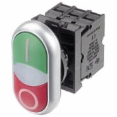 Eaton Double illuminated pushbutton M22-DDl-GR-X1/ X0/ K11/ 2 - 216509