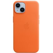 „Leather Case su MagSafe iPhone 14 (MPP83ZM/ A)“ oranžinis