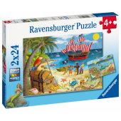 _6821022 Ravensburger dėlionė 2x24 vnt. Piratai ir undinės