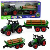 Agricultural Farm Tractor with Tree Trailer, Friction Drive, Bale 35cm