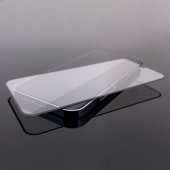 Visiškai klijuojamas grūdintas stiklas iPhone 15 Pro, juodas