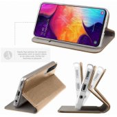 Magnetinis knyginis dėklas Xiaomi 13 Lite auksinis