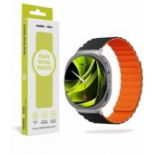Easy Strap Magnetic Galaxy Watch 8 Black-Orange