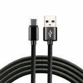 Kabelis USB-A - USB-C 1 m 3A juodas CBB-1CB