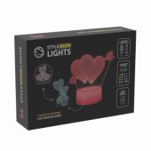 SNL115RGB LED lamp Light decoration Heart RGB 3D