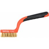 Yato wire brush 3-row brass wire plastic handle 18