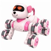 Remote-Controlled RC Robot Dog – 8 Wheels, 360° Drifts & Stunts – Pink