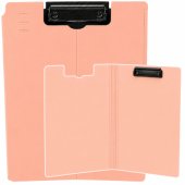 Clipboard Board With Cover Metal Clip A4 Plastic Office Pink