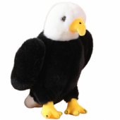 Plush Eagle Bird Plush Toy Mascot Cuddly Toy Black and White 25cm