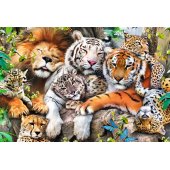 Trefl Wooden puzzle 500+1 Wild cats in the jungle TREFL