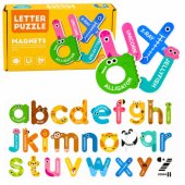 Magnetic Puzzle Letters Educational Fridge Magnets Boards 26 pcs.