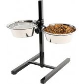 Zolux 2 dubenėlių rinkinys 24.5 cm 2.75l + reguliuojamas stovas