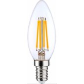 LED Филаментная лампа E14, C35, 4W, 520lm, 3000K, 360°