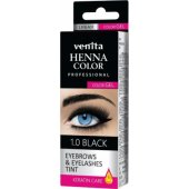 Venita Henna Color Gel żelowa farba do brwi i rzęs 1.0 Black