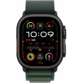 Watch Ultra 2 (2024) 49mm Black Titanium/ Dark Green Alpine Loop - M