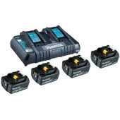 Makita Power Source Kit 18V 5Ah, set (black, 4x battery BL1850B, 1x ch