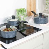 RH00847EU7 Nightfall Stone 3-Piece Saucepan Set