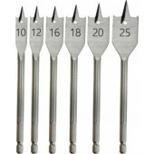 Dedra wood shovel drill bit set 6pcs:10,12,16,18,20