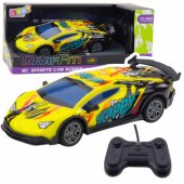 RC nuotoliniu būdu valdomas sportinis automobilis, LED žibintai, geltonas, 1:22