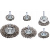 Yato disc brushes with mandrel crimped steel wire INOX 6 pcs.