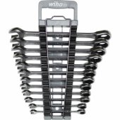 Ring ratchet wrench set, 12 pieces, wrench sizes 8 - 19 mm