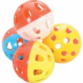 Zolux Cat Toys - set of 4 balls with bells 4 cm