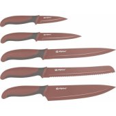 Alpina Alpina - nerūdijančiojo plieno peilių rinkinys (maroon)