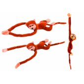 Pliušinis beždžionės talismanas su garsu, oranžinis, 80 cm