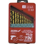 Dedra metalo grąžtų rinkinys Dedra WITS13, 13 vnt.