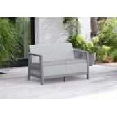 Scandi Linea 2 Seater Sofa Light Gray / Dark Steel Gray