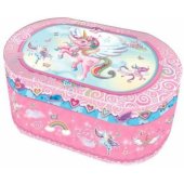 _7361221 Pecoware Oval music box - Unicorn