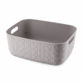 Basket Softex Grey 12.5L 38x29x14cm