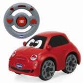 _6791467 Chicco FIAT 500 su nuotolinio valdymo pultu, raudonas