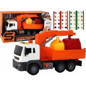 Oranžinis šiukšliavežis su kranu, frikcinė pavara, 1:16