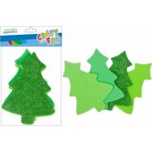Craft with Fun EVA putplasčio kalėdinė eglutės dekoracija su spyruokle, 12 vnt., 12/ 144