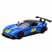 Metalinis sportinis automobilis su šviesomis ir garsais, traukiamas atgal, mėlynas, 1:22